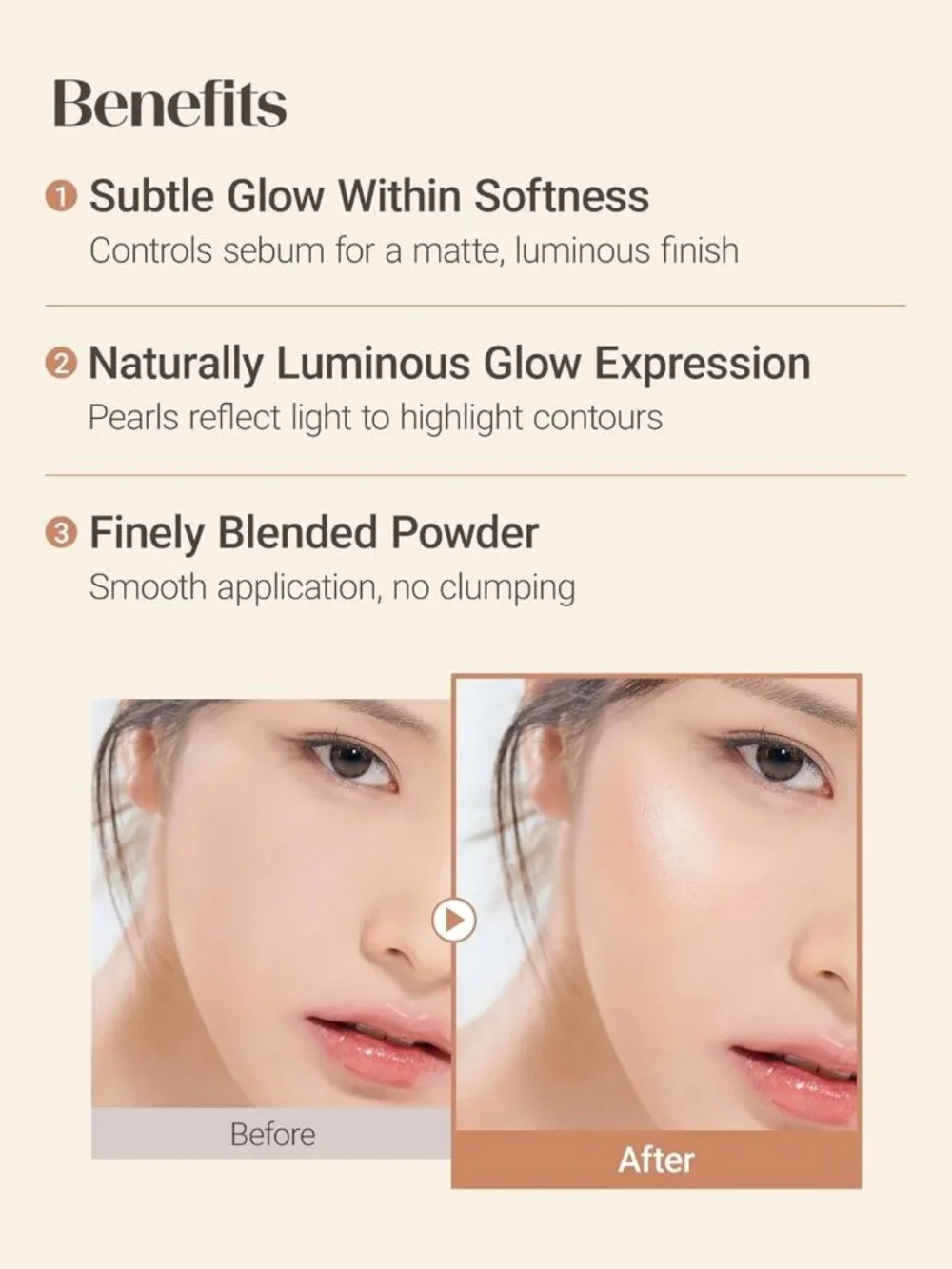 Illuminating Face Powder with Colorful Pearls - Soft Radiant Glow & Sebum